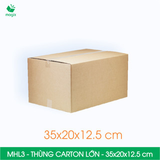 Mhl3 - 35x20x12,5 cm - combo 10 thùng carton đóng hàng lớn - hộp carton size lớn | magix packaging