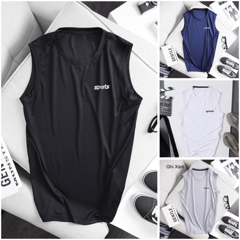 Combo Áo Thể Thao Ba Lỗ Nam Mẫu Sport với chất vải thun lạnh mềm, mịn và mát, co giãn 4 chiều, thoải máu vận động