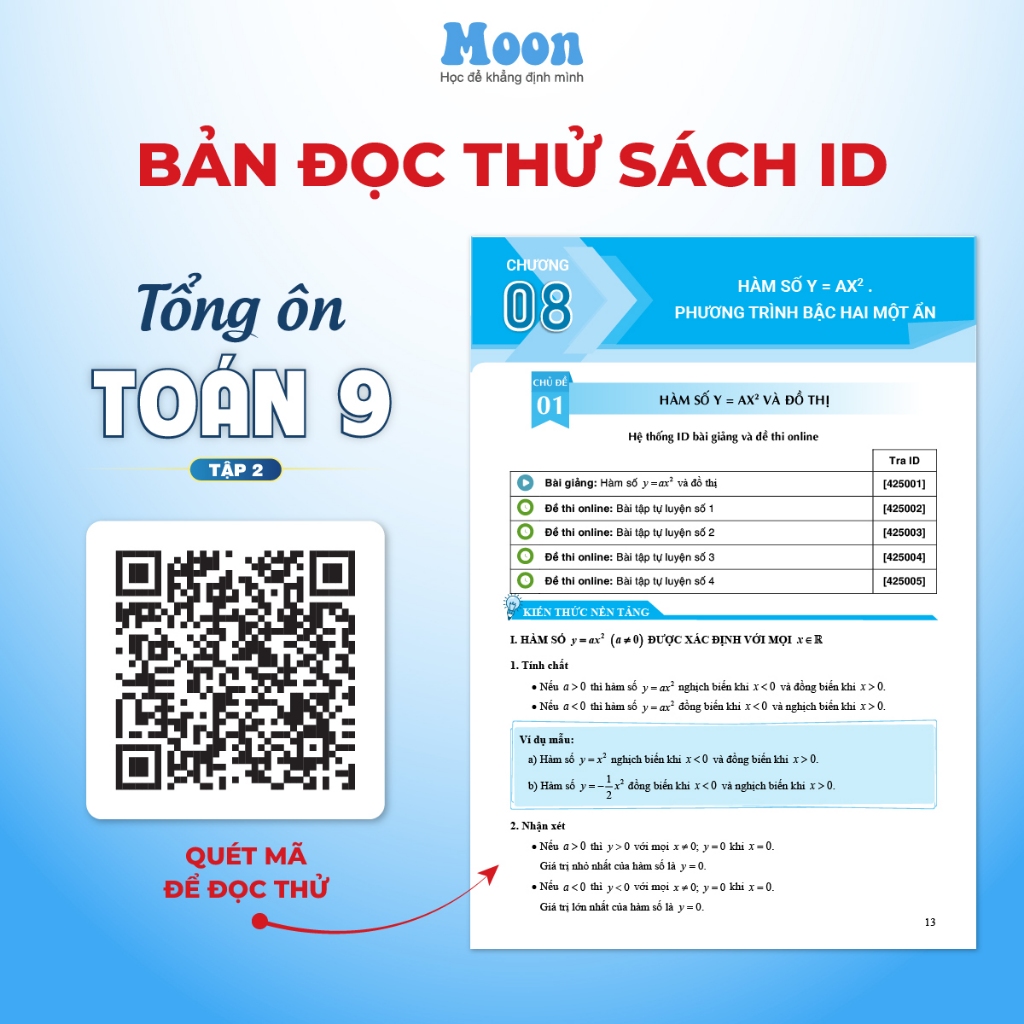 Sách Tổng ôn toán học ngữ văn tiếng anh lớp 9 sách ôn thi vào 10 cho 2k11 - Moonbook | BigBuy360 - bigbuy360.vn