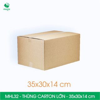 Mhl32 - 35x30x14 cm - combo 10 thùng carton đóng hàng lớn - hộp carton size lớn | magix packaging