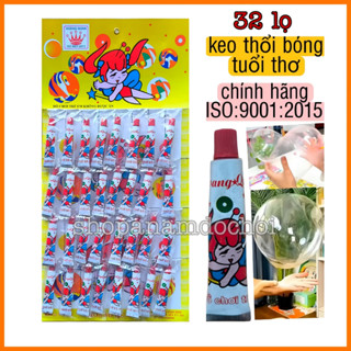 Vỉ 32 lọ keo thổi bong bóng tuổi thơ ( hàng việt nam chính hãng )