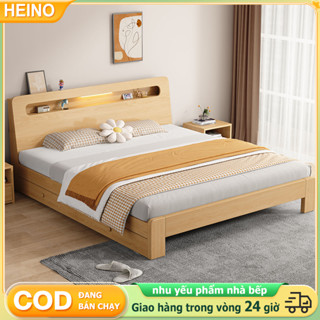 HEINO Giường Ngủ Gỗ Thông Tự Nhiên Bền đẹp Hàng Xuất Khẩu Không Bị Mối Mọt Thân Thiện Với Môi Trường Chịu Lực Cao Tận