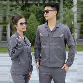 QUẦN ÁO BẢO HỘ LAO ĐỘNG PHỐI MÀU (M48) , ĐỒNG PHỤC BẢO HỘ LAO ĐỘNG , CHẤT LIỆU VẢI DẦY DẶN
