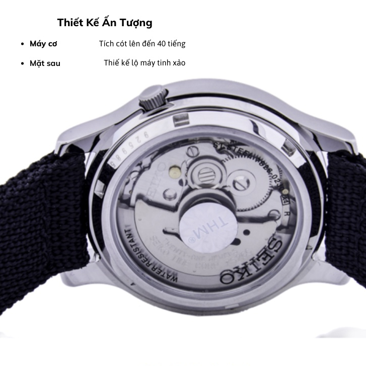 Đồng hồ nam cơ Seiko 5 SNK80 máy cơ chống nước, mặt kính cường lực chống xước, dây dù/nato đeo tay cao cấp chính hãng | BigBuy360 - bigbuy360.vn
