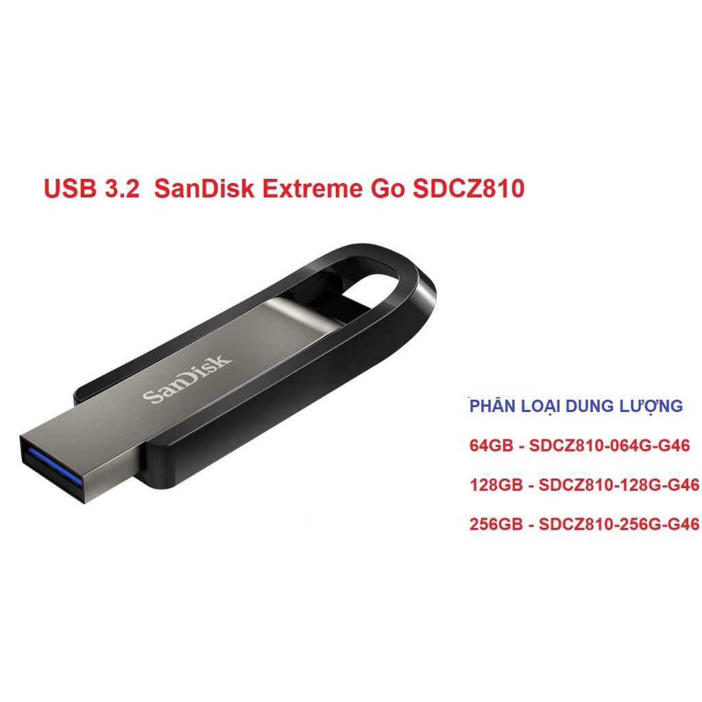 USB 3.2  SanDisk Extreme Go ( 64Gb, 128Gb , 256Gb ) SDCZ810