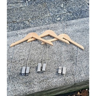 (HÀNG XỊN) Móc Kẹp Bằng Gỗ Treo Set Bộ Người Lớn-Trẻ Em Móc Kẹp Inox