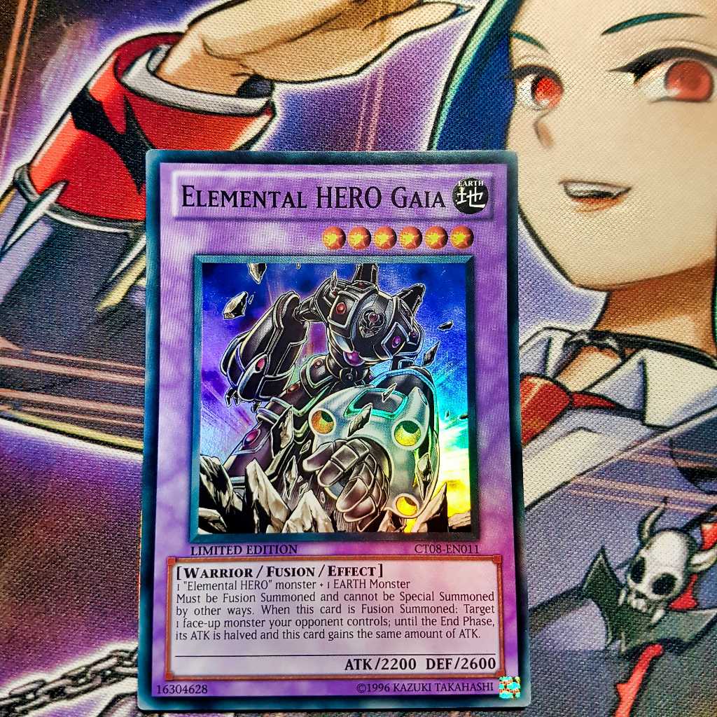 Thẻ bài Yugioh chính hãng | Elemental Hero Gaia (bản cũ) | CT08 Super rare.