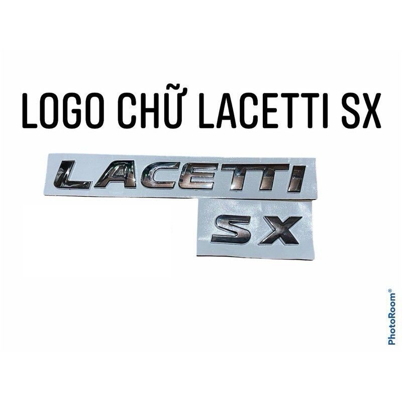 logo chữ LACETTI SX dán đuôi xe