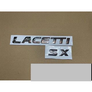 logo chữ LACETTI SX dán đuôi xe