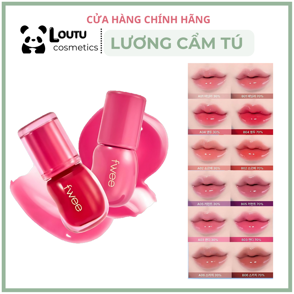 [𝐀𝐔𝐓𝐇𝐄𝐍𝐓𝐈𝐂-Loutu] Son Bóng FWEE 3D Voluming Gloss