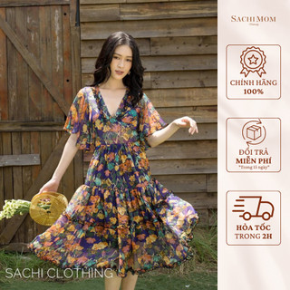 SACHI/Clothing - Đầm mùa hè dáng xòe Maxi Hoa cao cấp ZOEY DRESS
