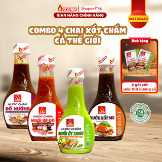combo 4 chai xốt chấm đa năng AZCHEF