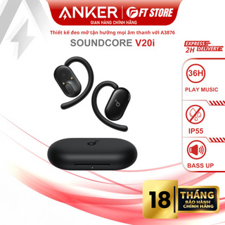 Tai nghe bluetooth Anker Open-Ear Soundcore V20i thiết kế mở  Siêu gọn nhẹ Chống nước và bụi IP55 - Chính hãng