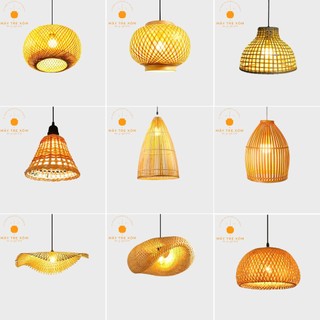 Đèn mây tre trang trí thả trần