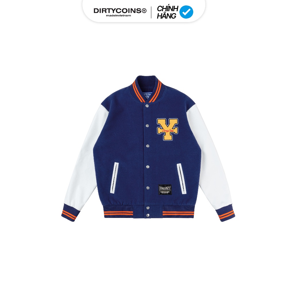 Áo Khoác DIRTYCOINS | DRAGON BALL Z Logo Varsity Jacket - Blue