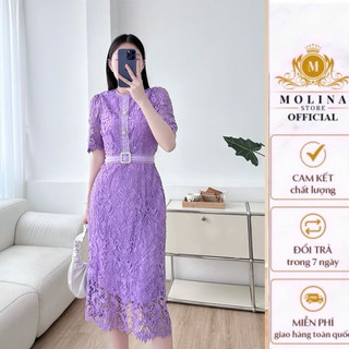 Đầm body ren hoa Delphi thiết kế dáng ôm Molina