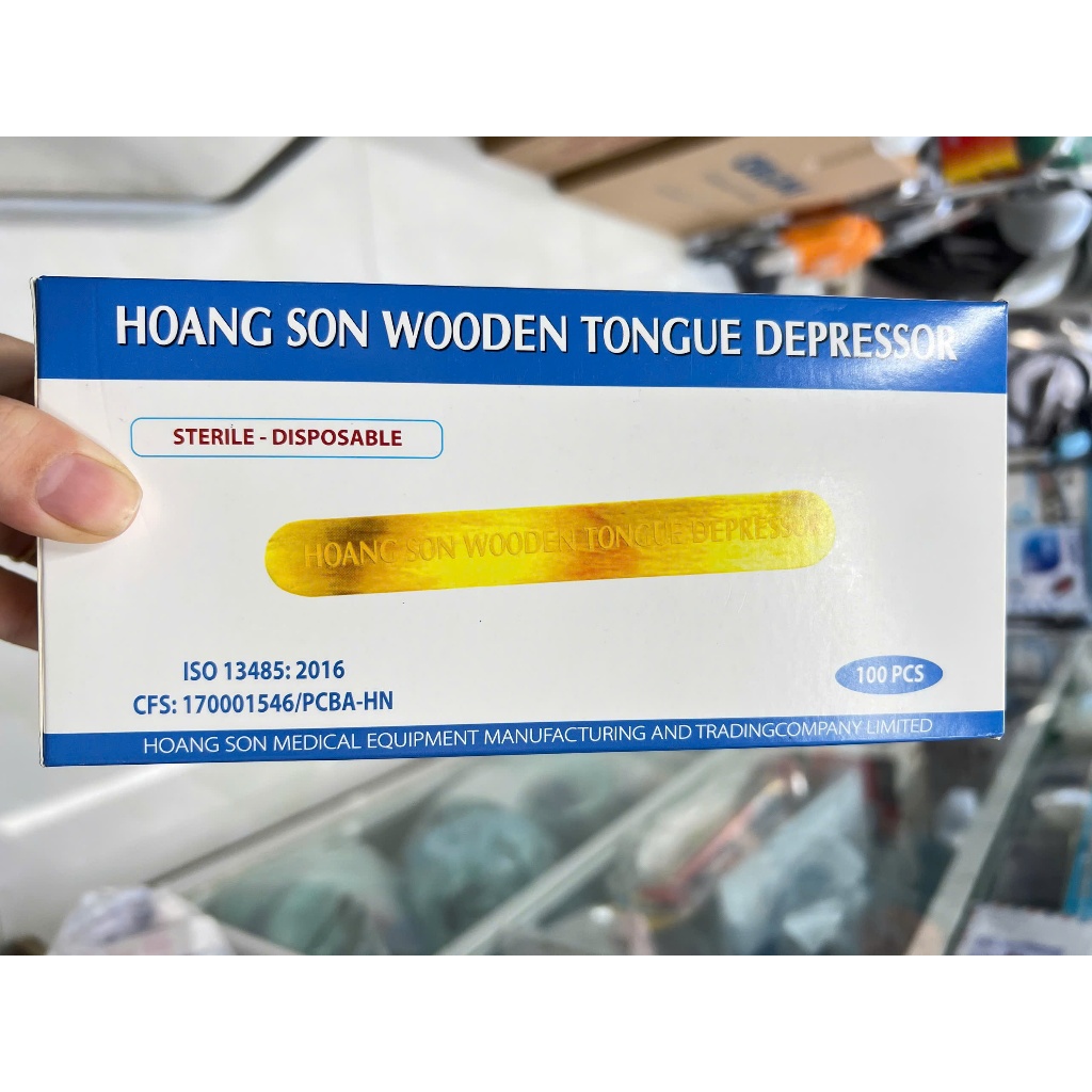 Đè lưỡi gỗ tiệt trùng từng chiếc - Hộp 100 cái