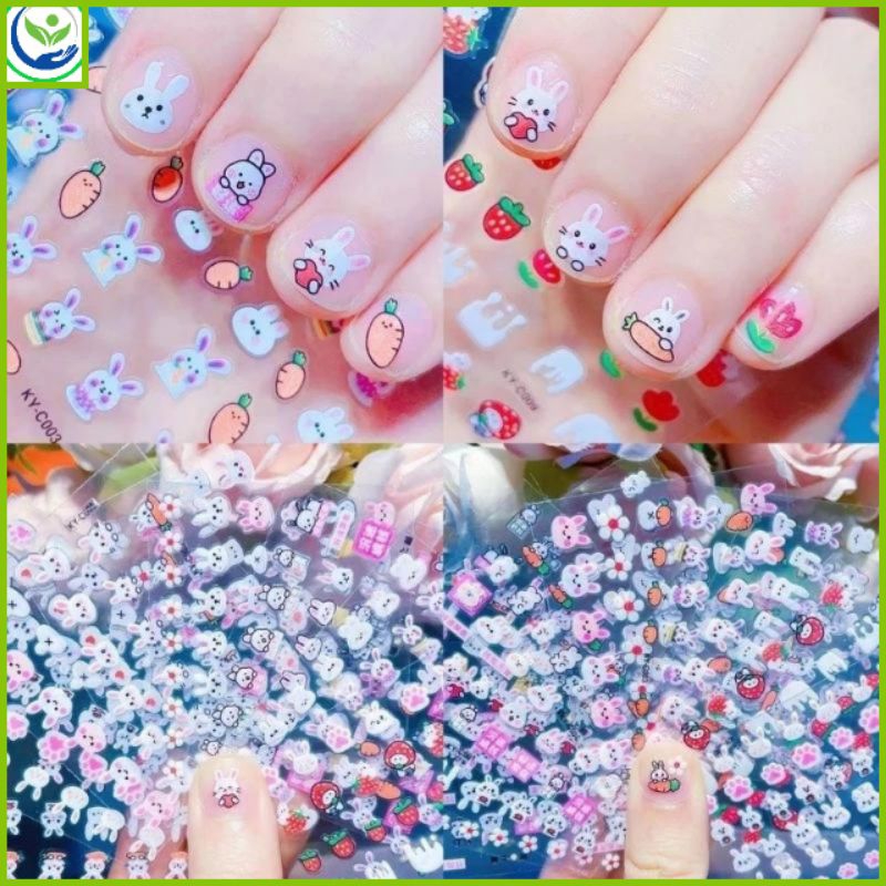 [Combo 20 Miếng]dán trang trí móng tay dễ thương cho bé