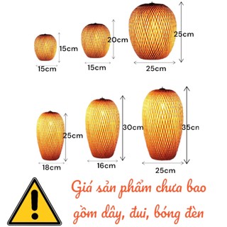 Đèn tre 2 lớp- đèn trang trí thả trần