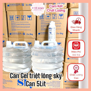 [Tặng Chai Chiết Gel] Gel Siêu âm , Triệt Lông Màu Trắng Sky Malaysia - Can 5L màu trắng