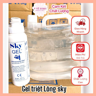 [Tặng Chai Chiết Gel] Gel Siêu Âm SKY Can 5 lít , Triệt Lông Màu Trắng Sky Malaysia - Gel Siêu Âm Sky - Gel Điện Tim