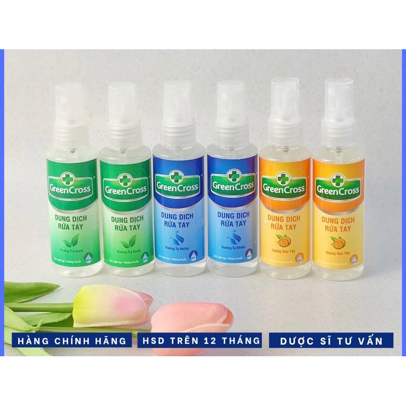 Dung dịch rửa tay khô diệt khuẩn Green Cross dạng xịt 70ml