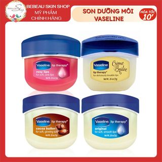 Son dưỡng môi Vaseline Therapy 7g Làm Mềm Và Mượt Môi Khô Có Màu Không Màu - Bebeau