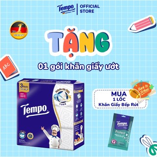  Khăn Giấy Bếp Đa Năng Siêu Thấm Tempo (3 Gói Rút/Lốc) Bền Dai - Thương Hiệu Đức