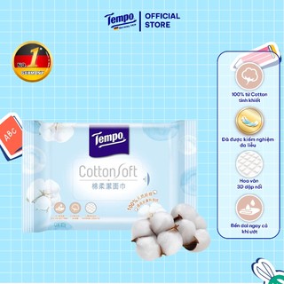  Khăn Cotton cao cấp Tempo dạng rút - làm từ cotton mềm mịn, an toàn cho da- Thương hiệu Đức