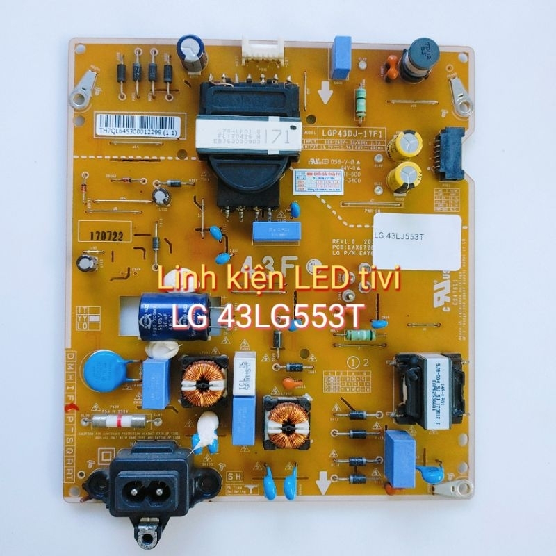 Bo mạch nguồn tivi LG 43LG553T