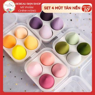 Set 4 mút tán kem nền Make Up - Bông mút trang điểm Bebeauskinshop