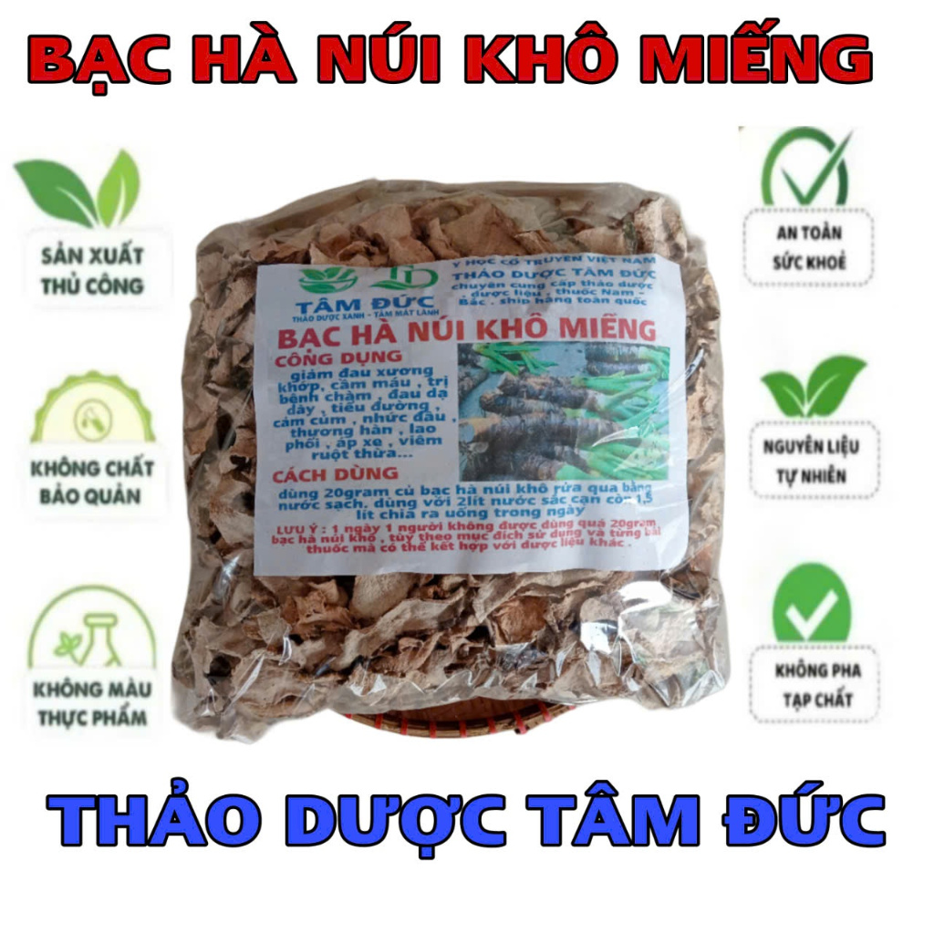 100g bạc hà núi sấy khô dạng miếng