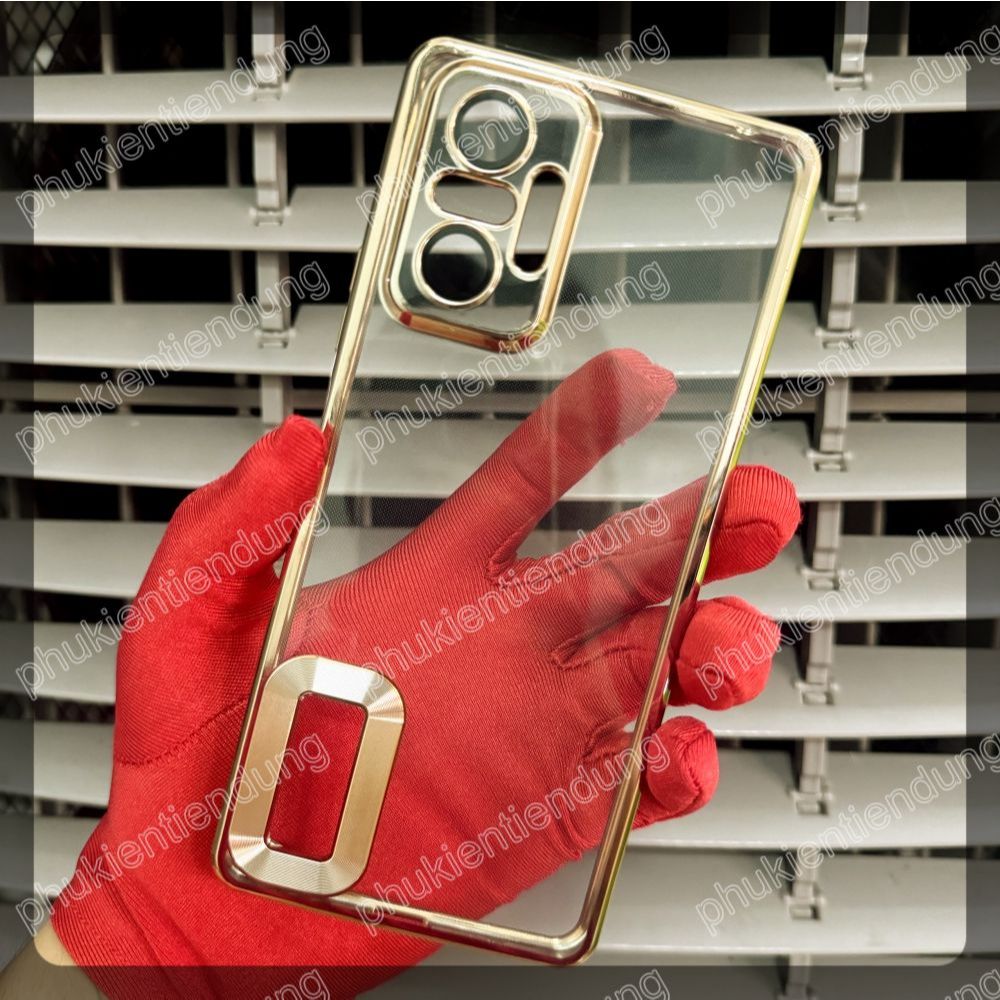 Ốp Lưng REDMI Note 10 Pro / Note 10 Pro Max Dẻo Trong Viền Vàng Siêu Đẹp Hở Logo Có Bảo Vệ Camera