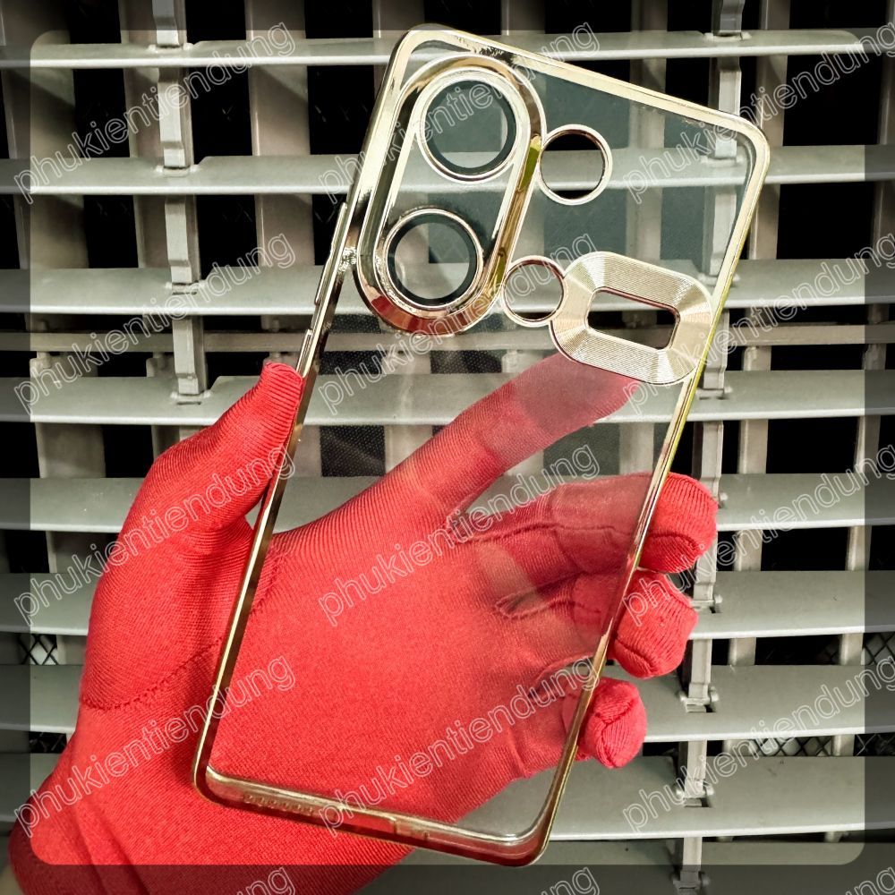 Ốp Lưng REDMI Note 13 Pro 4G / Poco M6 Pro 4G Dẻo Trong Viền Vàng Siêu Đẹp Hở Logo Có Bảo Vệ Camera