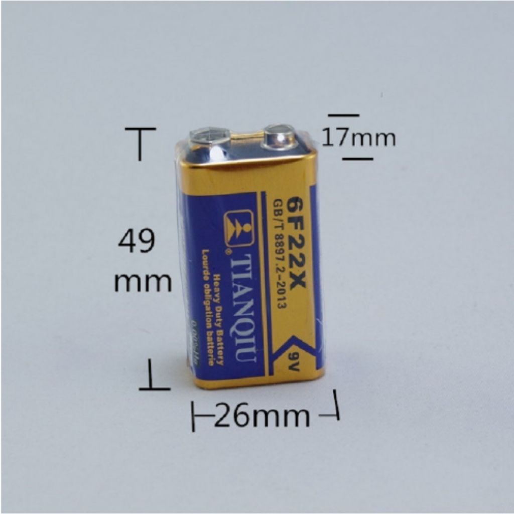 Pin 9V TIANQIU TĐ - 1 Pin vuông 9V