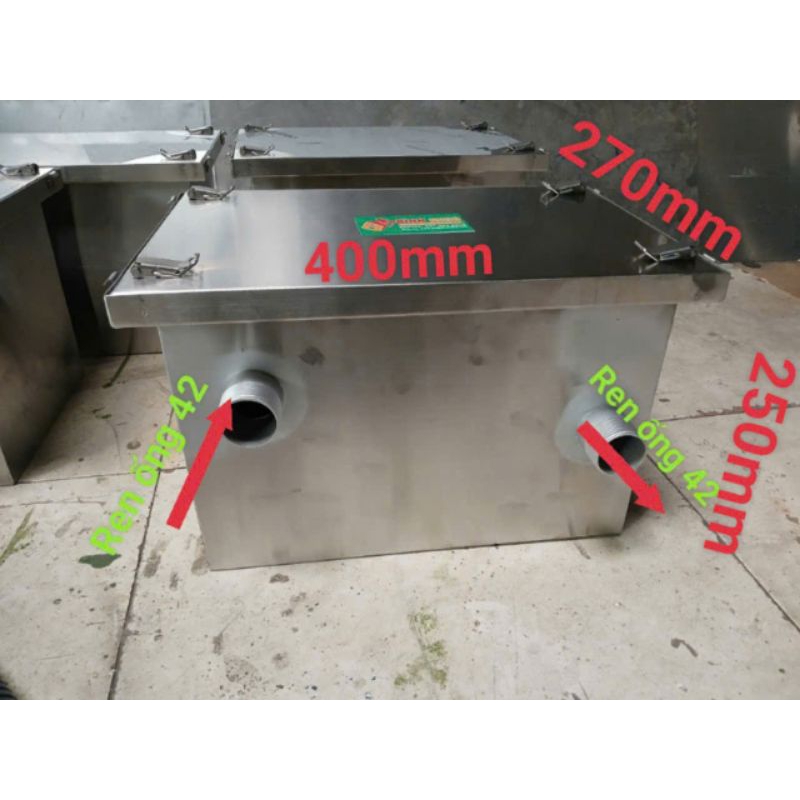 Bể Lọc Mỡ,  Tách Mỡ - Bẫy Mỡ 20 Lít, inox304  - Cơ Sở Sản Xuất Bình Minh 890