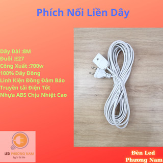 Phích Nối Liền Dây 5m-8m-10m, phích âm liền dây