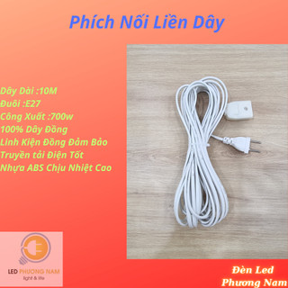 Phích Nối Liền Dây 5m-8m-10m, phích âm liền dây
