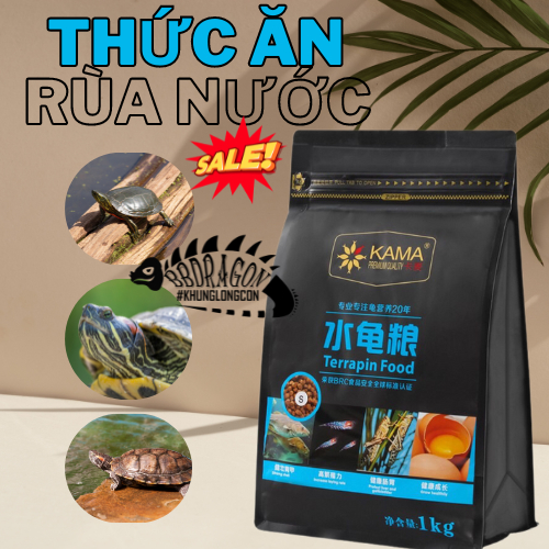 THỨC ĂN RÙA NƯỚC CÁM KAMA 60g - 1kg CHÍNH HÃNG KAMA CHO RÙA NƯỚC BABY VÀ LỚN CÁM DINH DƯỠNG (XANH)