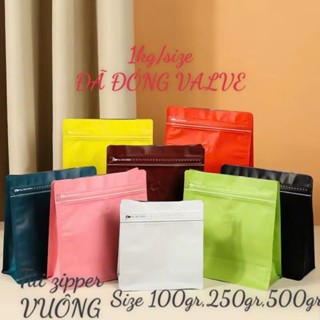 [ĐÃ ĐÓNG VAL] 1KG - TÚI CAFE SIZE NGANG (SIZE 100GR, 250GR VÀ 500GR]