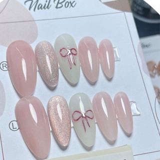 Nail box T03 mắt mèo vẽ nơ tráng gương 48-67-19