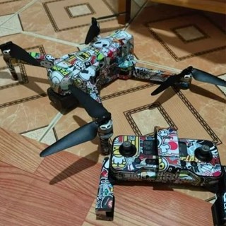  Skin Decal Dán Trang Trí Cho Flycam Sjrc F11S 4K Pro Phiên Bảng Sticker Hoạt Hình - Dán 2 Pin 