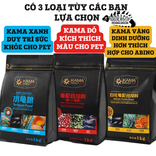 CÁM KAMA THỨC ĂN DÀNH CHO RÙA NƯỚC CHÍNH HÃNG KAMA HỖ TRỢ KÍCH MÀU DINH DƯỠNG 500G - 1KG GIÁ RẺ SHIP