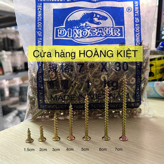  Vít Gỗ Vàng Ren Thưa 1.5cm 2cm 2.5cm 3cm 4cm 5cm 6cm 7cm