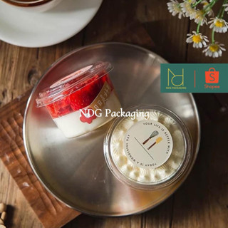 10 Hộp Nhựa Tròn XY583 150ml nắp trong đựng bánh lạnh panna cotta, mousse, tiramisu, flan, rau câu