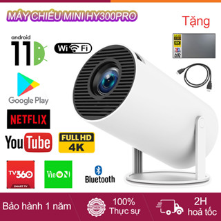 Máy chiếu mini HY300/HY300pro Android 11 Full HD 4K Tự động Keystone WiFi 2.4/5G Kết nối điện thoại laptop ios xem phim
