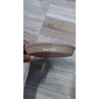 Đĩa đất nung lót chậu đường kính 13.5cm, mặt đáy 11.5cm