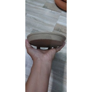 Đĩa đất nung lót chậu đường kính 13.5cm, mặt đáy 11.5cm