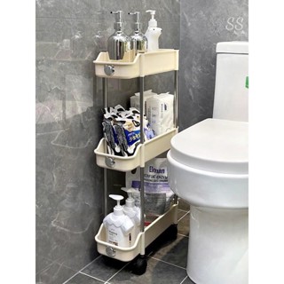 Kệ Nhựa 3 Tầng Để Góc Hẹp Logo Gấu và Kệ Nhựa Để Chai Lọ 3 Tầng Có Bánh Xe