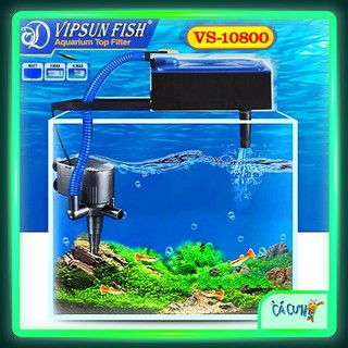 Máy bơm lọc nước hồ cá vs-10800 & bông lọc - hàng công ty